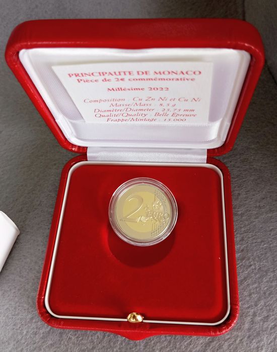 Moedas 2 euros, Proof, Mónaco