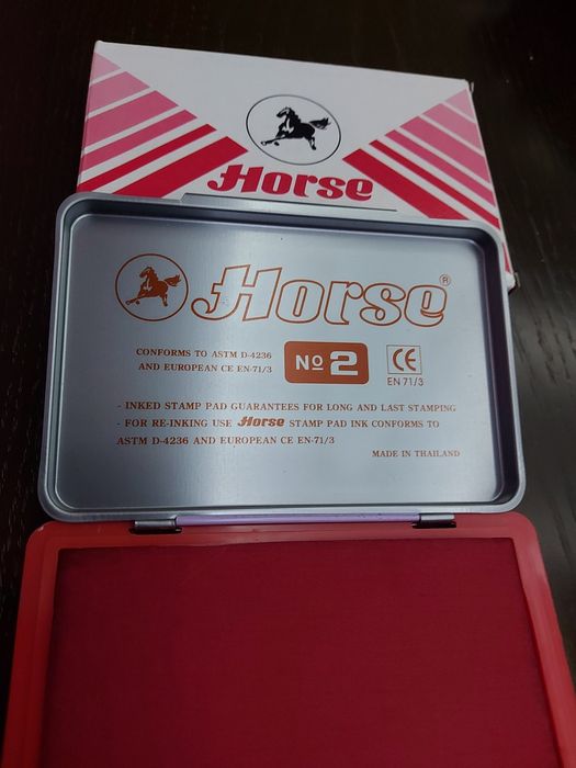 Poduszka do stempli Horse Nr 2 czerwona o wymiarach 110x70