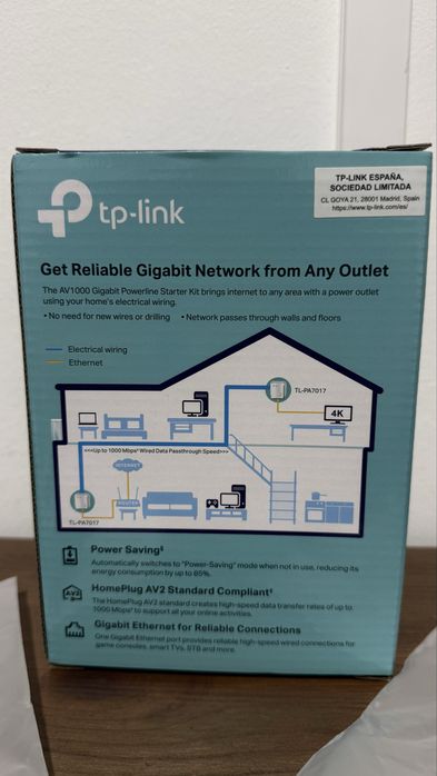 Powerline Tp-Link AV1000 Internet na casa toda