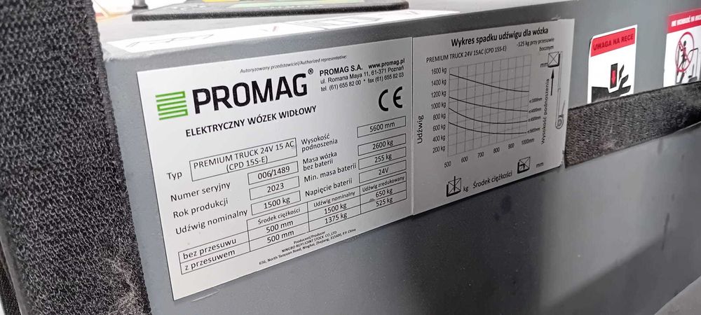 Wózek widłowy Promag Premium Track 24V 15AC