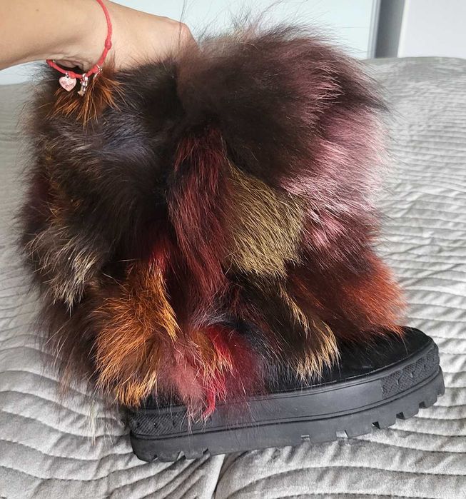 Buty futrzane botki 38