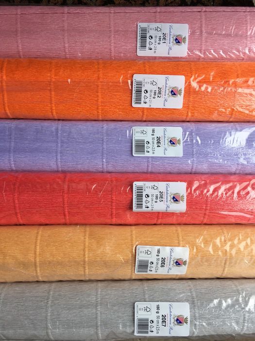 Гофрований папір (креп, жатка) Cartotecnica Rossi, Італія