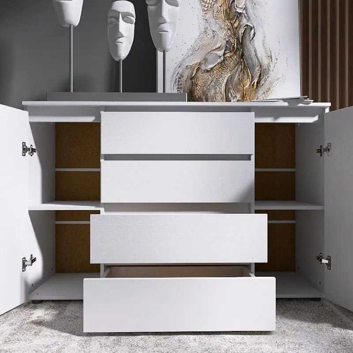 Комод Эверест КЛ-4 Лайт в белом исполнении