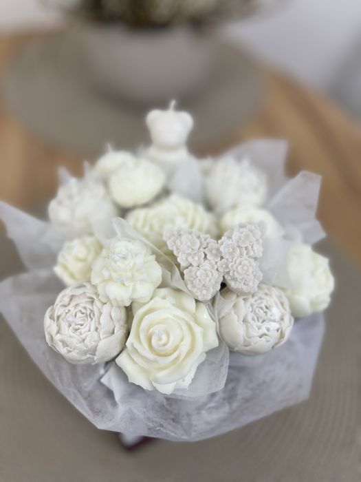 Świece sojowe flower box zapschowy prezent komunia ślub urodziny
