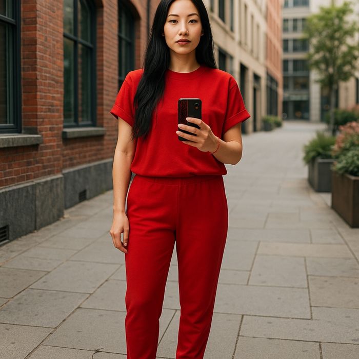 Nowe czerwone spodnie Springfield r. 44 | casual, stylowe, wygodne