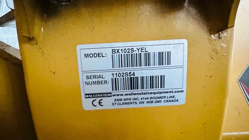 Навісний Щепоріз Тракторний  Wallenstein bx102s-yel