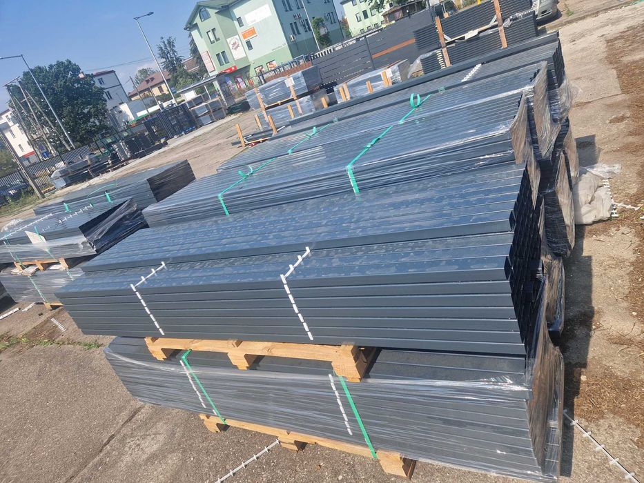 Słupki ogrodzeniowe 230cm, 60x40x1,5mm, ocynk+RAL, zaślepka gratis