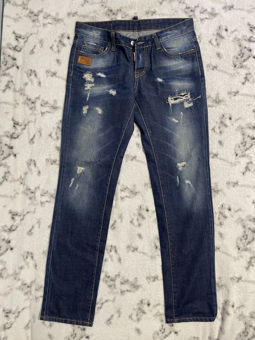 Оригінальні архівні джинси Dsquared2 Distressed Denim артикул моделі S74LA0363  (Розмір 48 / M)
