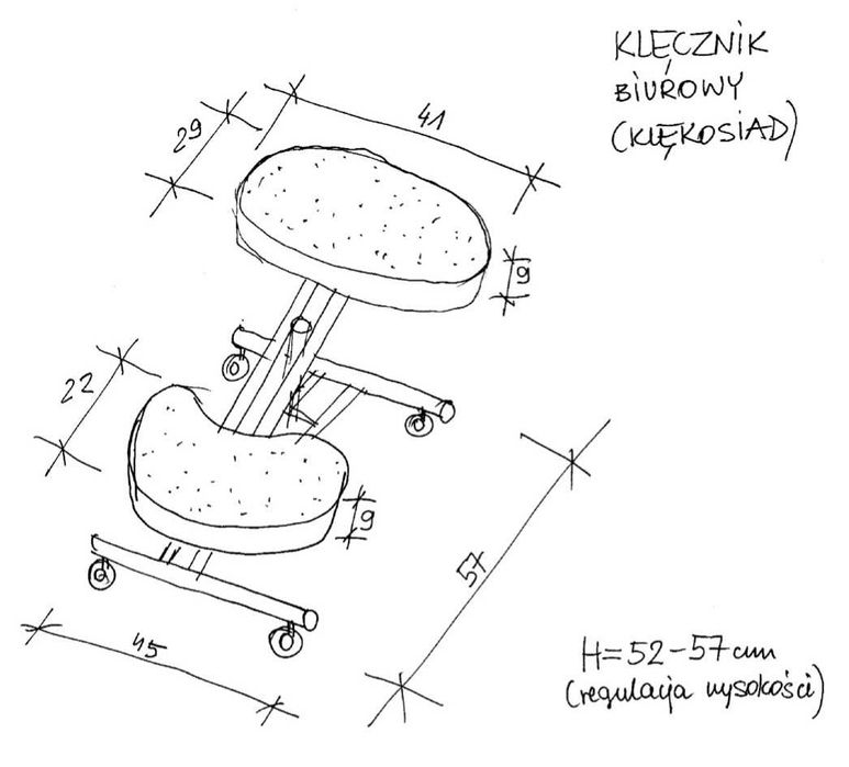 Klęcznik biurowy