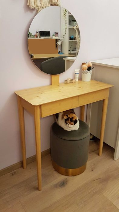 Toaletka SAKSILD bambusowa z lustrem Jysk