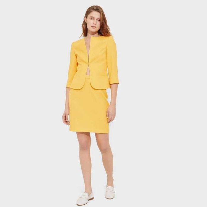 Жовтий піджак жакет з рукавом 3/4, розмір XS