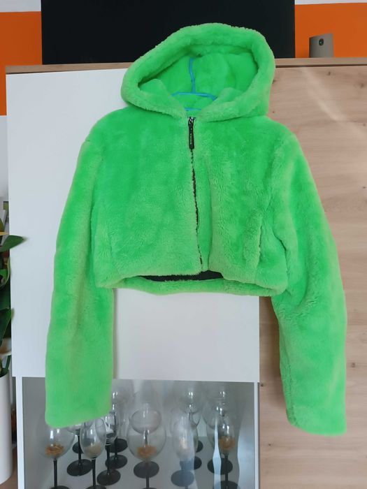 Bluza futerko ocieplacz kurtka polar neon
