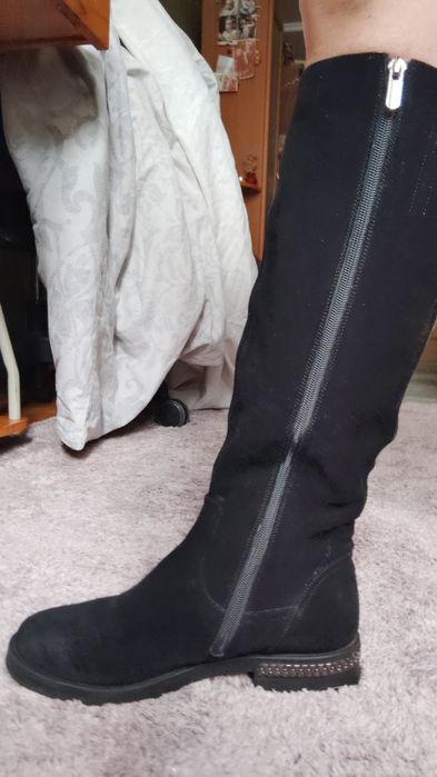 Чоботи зимові замша 37 р.