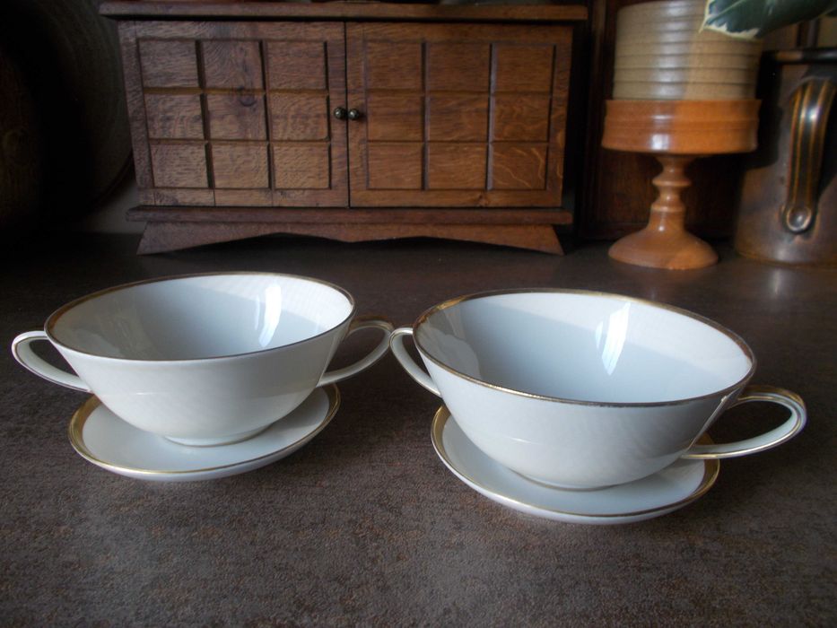 Niemiecka porcelana vintage - Eschenbach Bavaria - dwie bulionówki