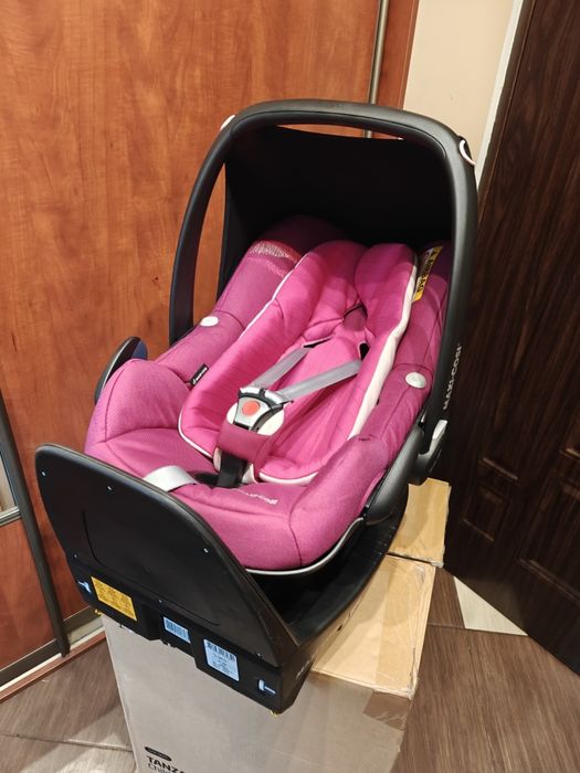 Fotelik Maxi Cosi 0-13kg, Pebble Plus,baza Family Fix3,samolot, podróż