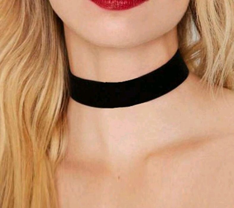 Choker czarny na szyję, naszyjnik