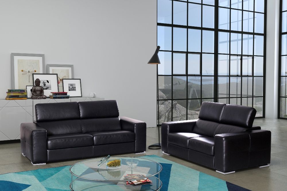 Nowoczesny Zestaw Wypoczynkowy Skóra Meble Wanat