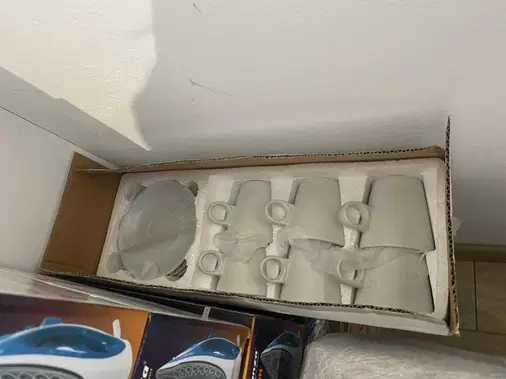 zestw 6 filiżanek z podstawkami nowe ikea białe