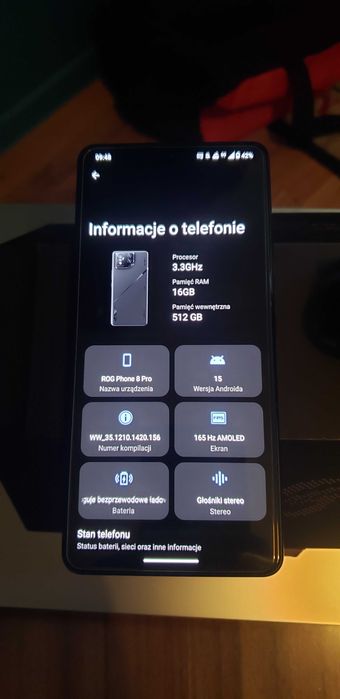 Sprzedam smartfon Asus Rog 8 Pro