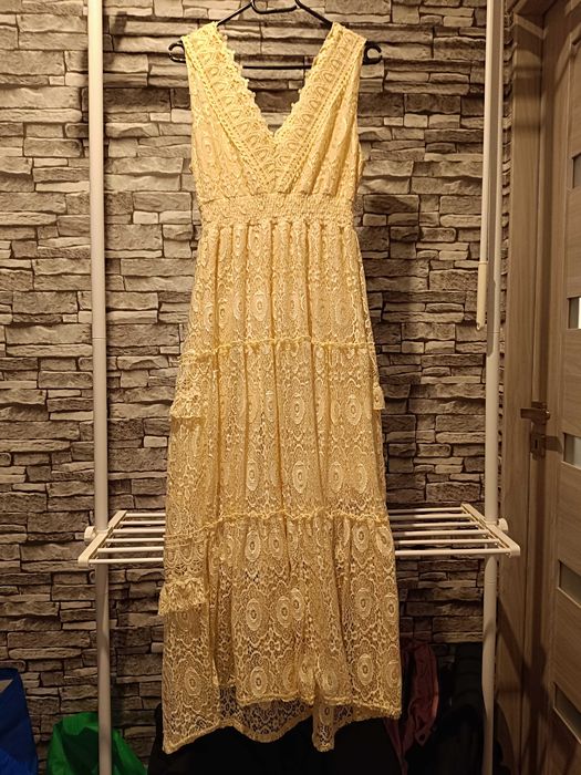 Sukienka boho May by shining star S/M S M ażurowa koronkowa koronka