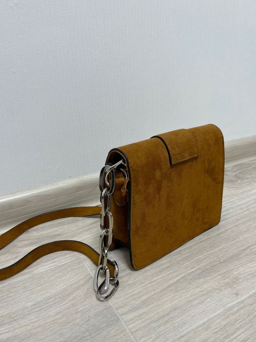 Сумка через плече коричневая