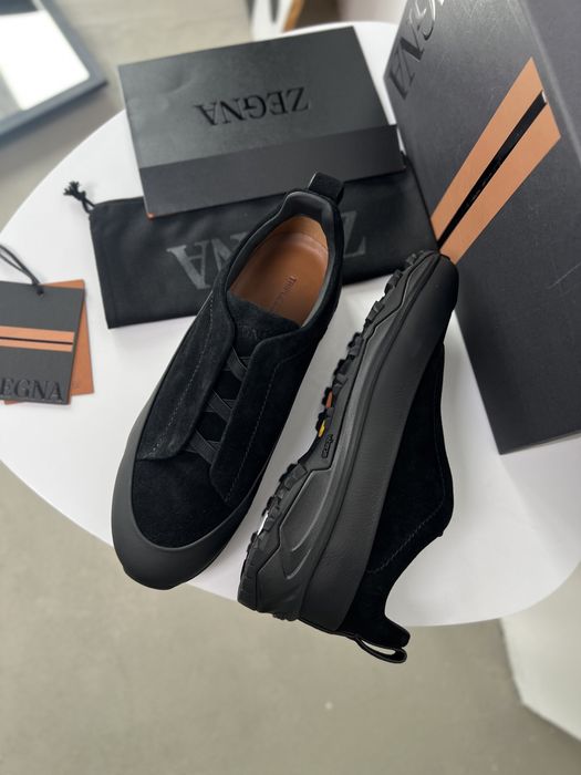 Мужские замшевые кроссовки Zegna ботинки натуральная кожа Зенья ob445