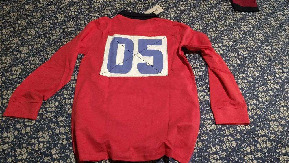 Polo de manga comprida de rapaz vermelho 12 anos