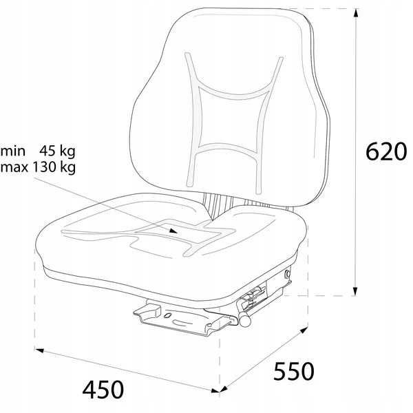 Siedzenie dzielone Deluxe TKANINA materiał Ursus c330 c360