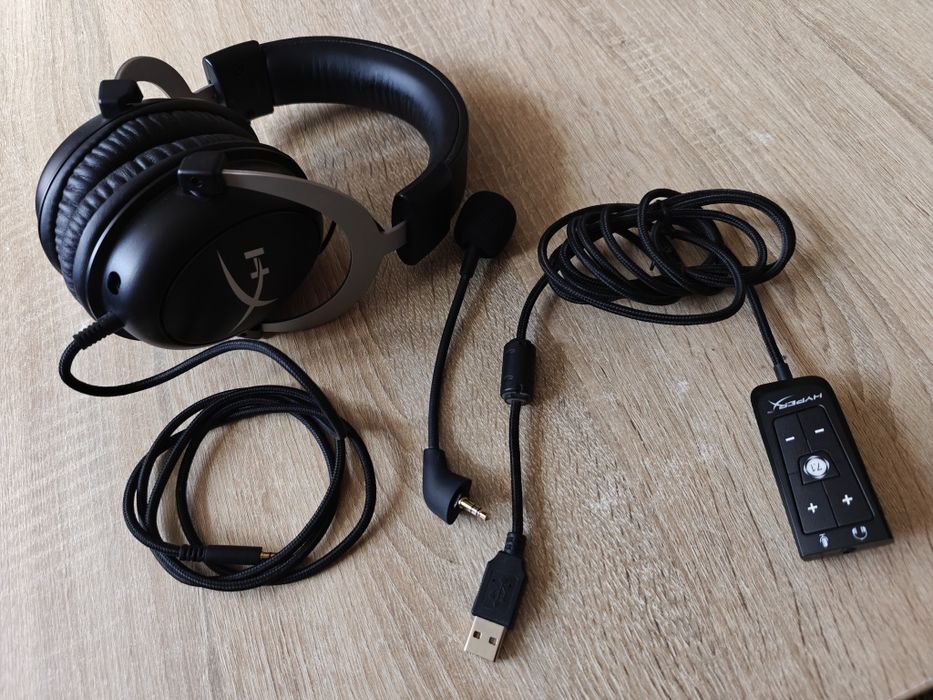 Słuchawki HyperX + karta dźwiękowa