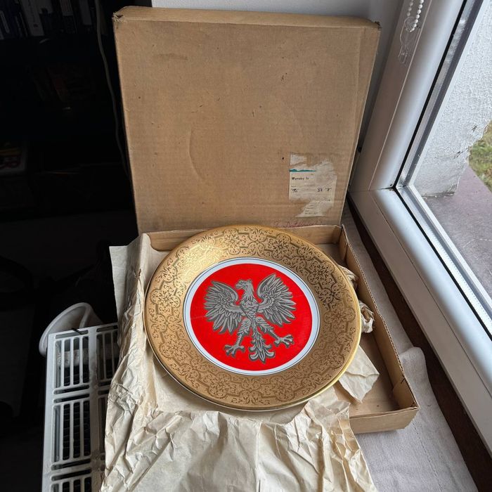 Patera Patriotyczna Z Orłem PRL Porcelana Wawel