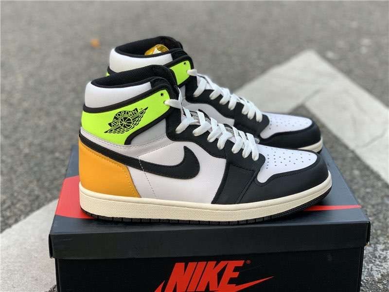 Black yellow cheap white jordans