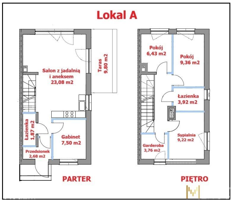 2 bliźniaki, 4 lokale, POGORZEL k. OTWOCKA