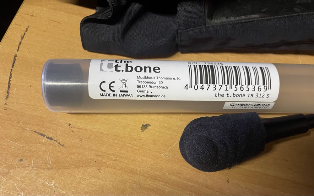 Microfone tbone tb 312 s na caixa