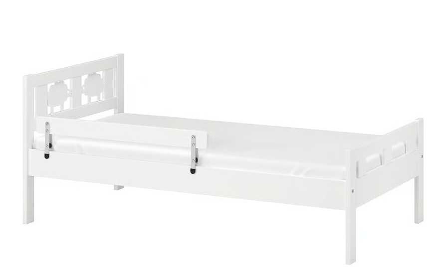 KRITTER Estrutura cama c/estrado ripas, branco, 70×160 cm