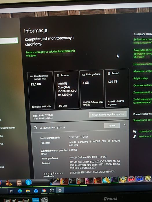 I5 10600k + płyta główna ASRock