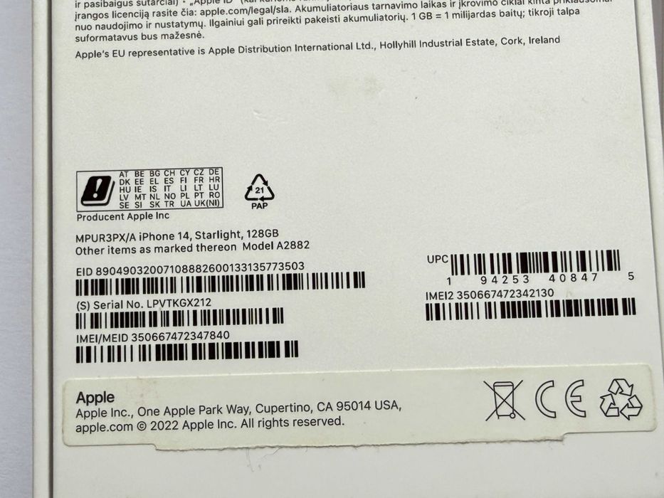 zadbany Apple iPhone 14 128 gb komplet bez locka