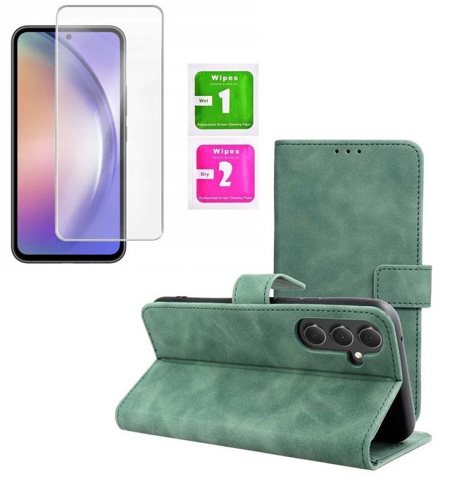 Etui Kabura Book do Samsung Galaxy A15 4G / A15 5G + Szkło Hartowane