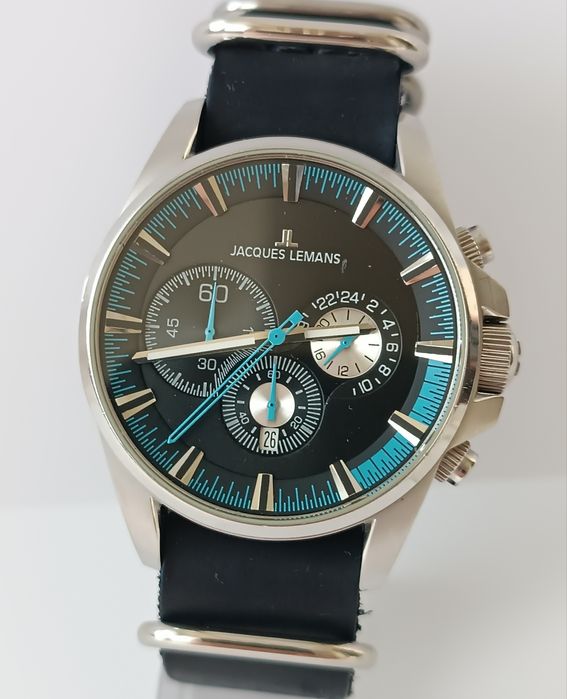 Швейцарський хронограф Jacques Lemans 10 atm дайвер