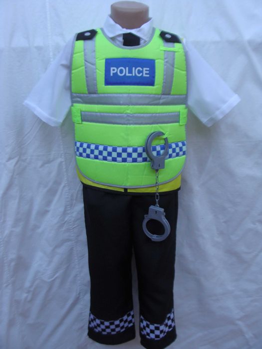 много костюмов! 4-6 лет костюм полицейского бронежилет наручники шапка