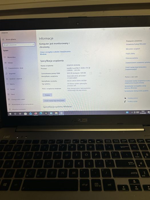Laptop asus  r553ln