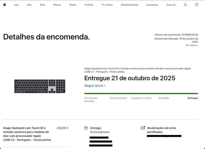 Magic Keyboard com Touch ID e teclado numérico