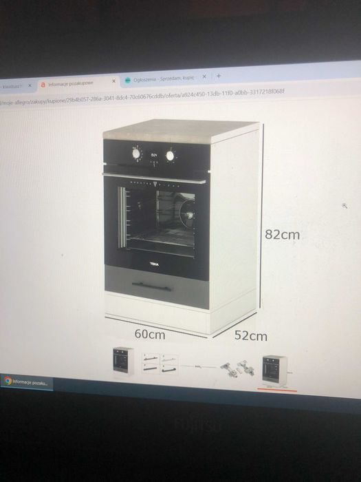 szafka 60cm pod zabudowe piekarnika