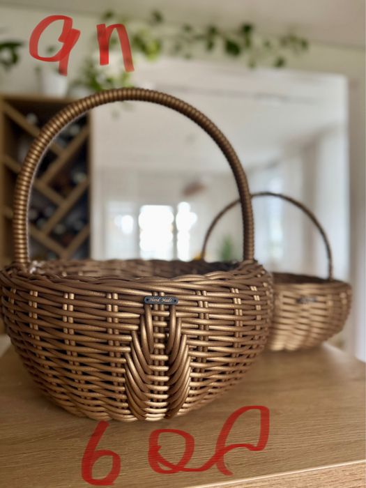 Кашпо з  ротангу Вазон з ротангу новорічний вінок  кошик великодній