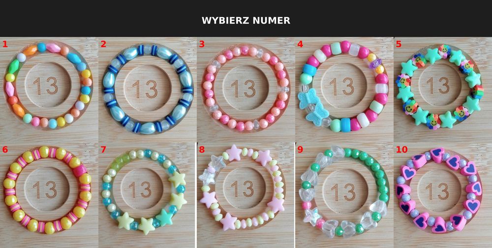 Kolorowe bransoletki dla dzieci - ręcznie robione - wybierz numer-6zł