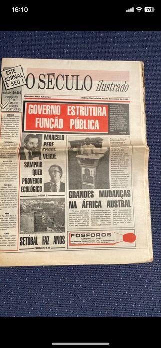 Jornal rarissimo de O Seculo