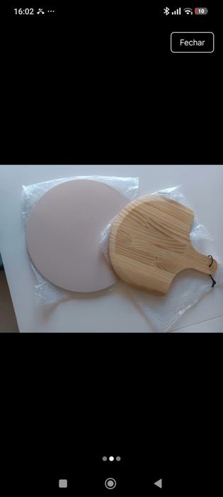 Conjunto pedra para Pizza + Pá de madeira