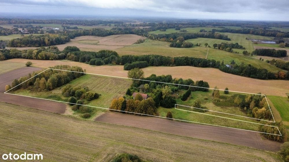 Siedlisko skąpane z zieleni z własnym stawem