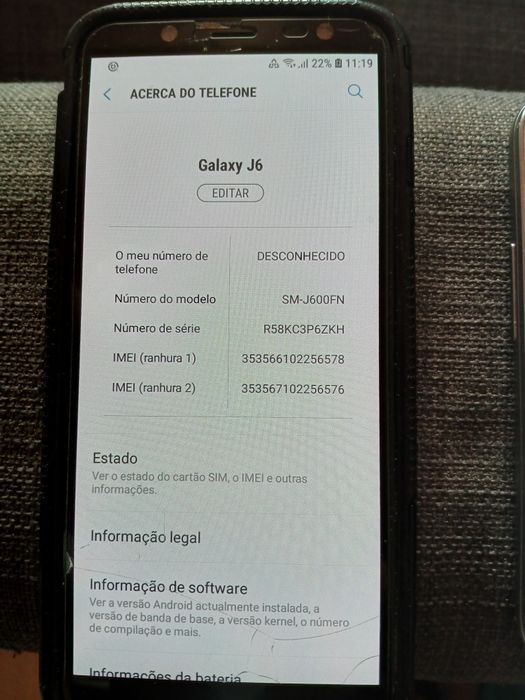 Telemóveis Samsung e Blackberry