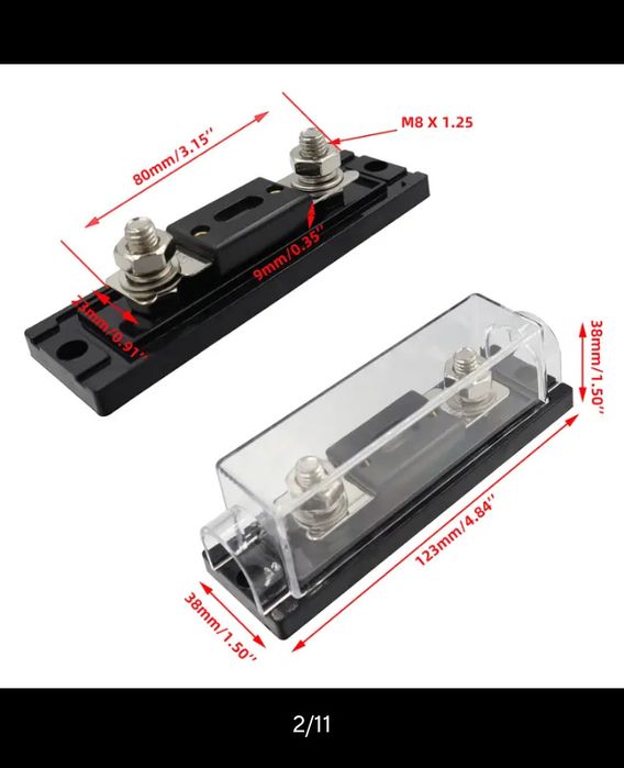 Шина клемная DC AC 150А - 600А распределитель питания медная лужоная
