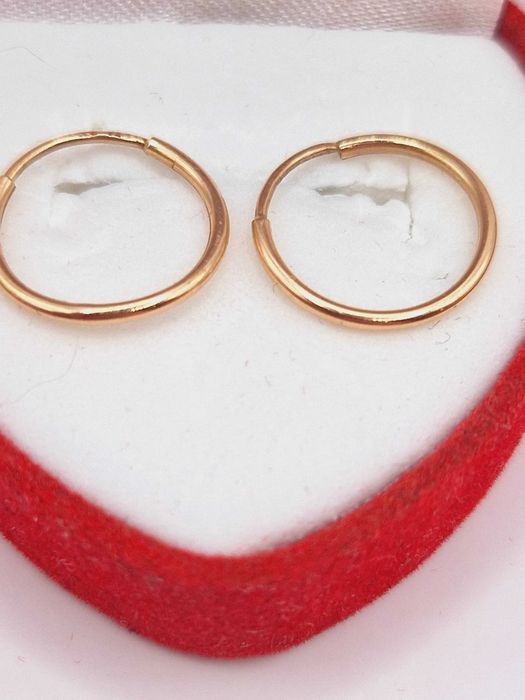 Złote kolczyki 585 (14K). Kółka